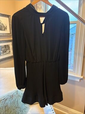 Milly Black Long-Sleeve Midi Dress